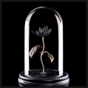 Bone flower in black