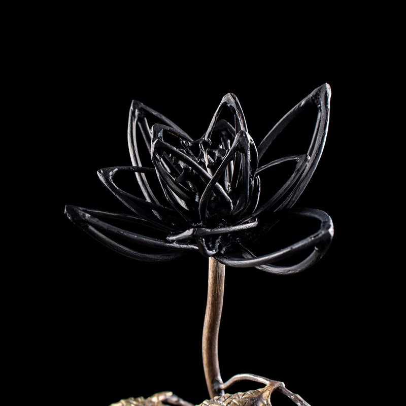 Bone flower in black