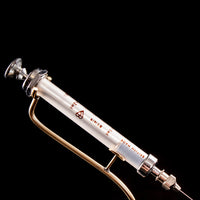 Syringe on custom mount